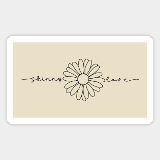 Line Drawing Flower Art Magnet